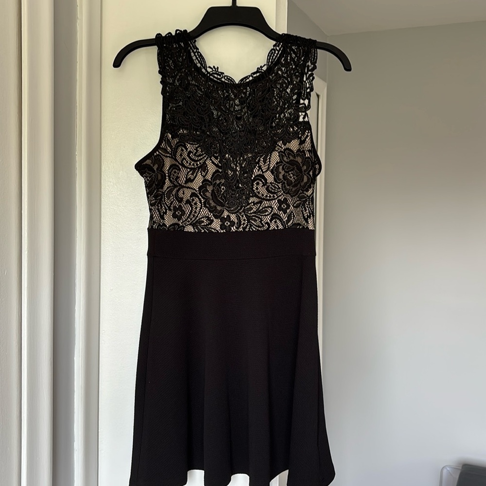 Trixxi Dress for Juniors Black with Lace